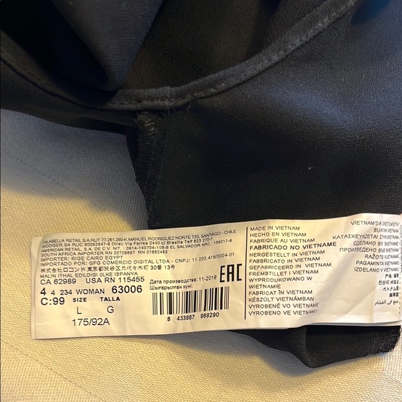 Mango Black Blouse with White Trim - Picture 7 of 10